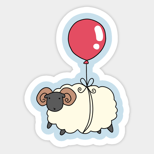 Balloon Ram Sticker by saradaboru